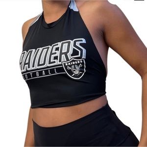 Raiders Backless tie cropped top